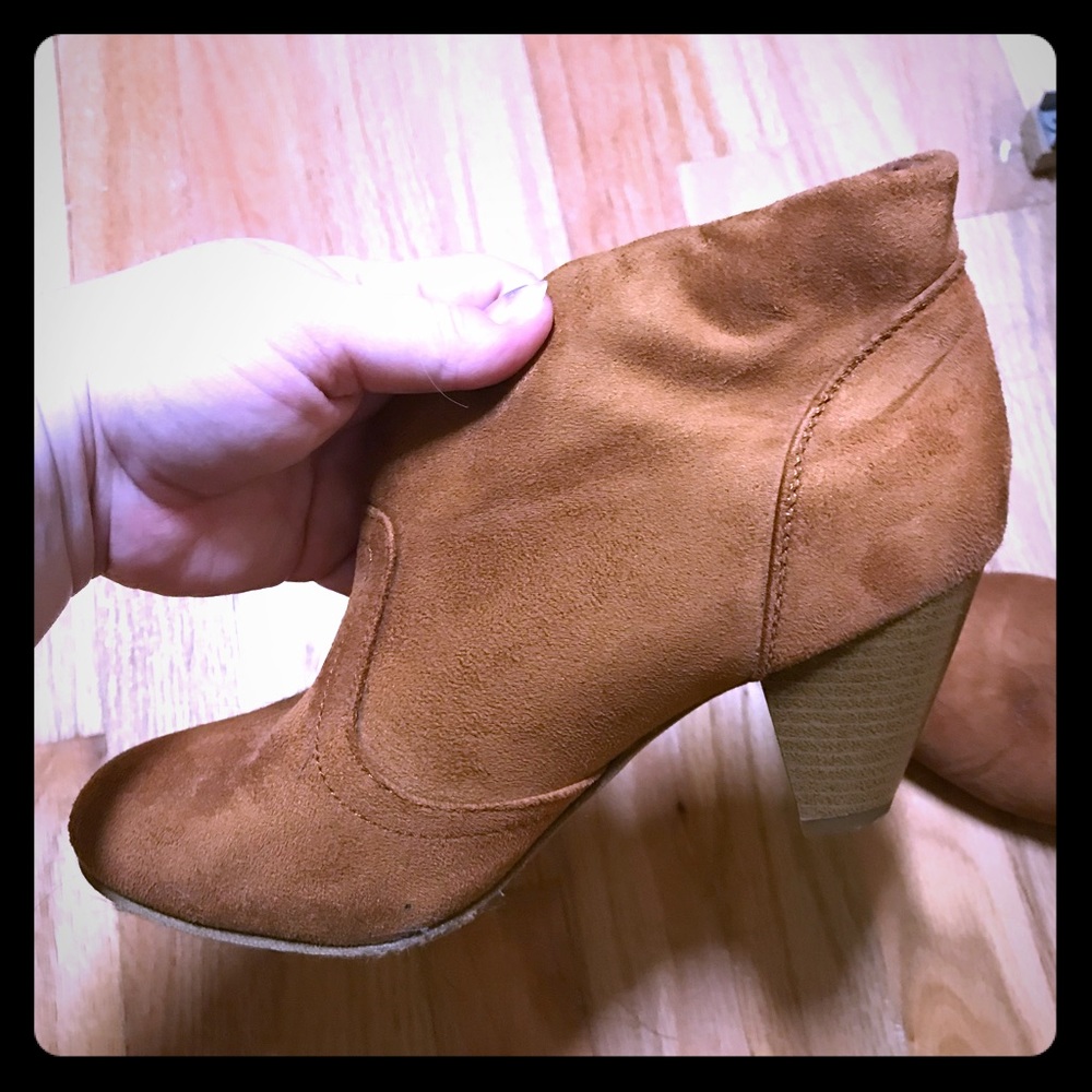 Tan booties